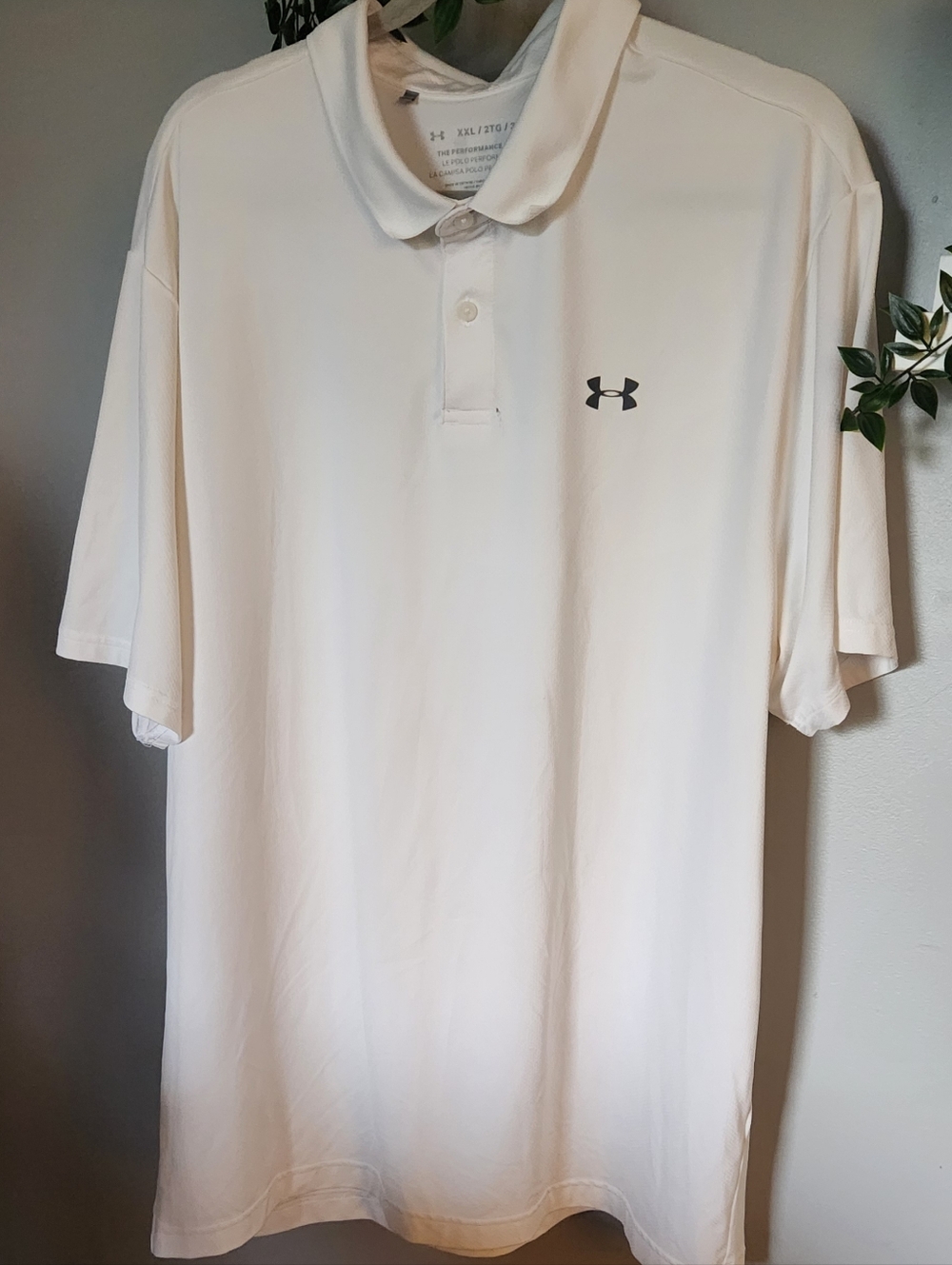 Under Armour Performance Polo - White Short Sleeve with Logo